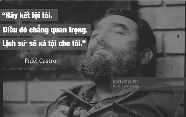 
Fidel phát biểu ngày 16/12/1953, tại phiên tòa xét xử ông. Ảnh: Getty Images
