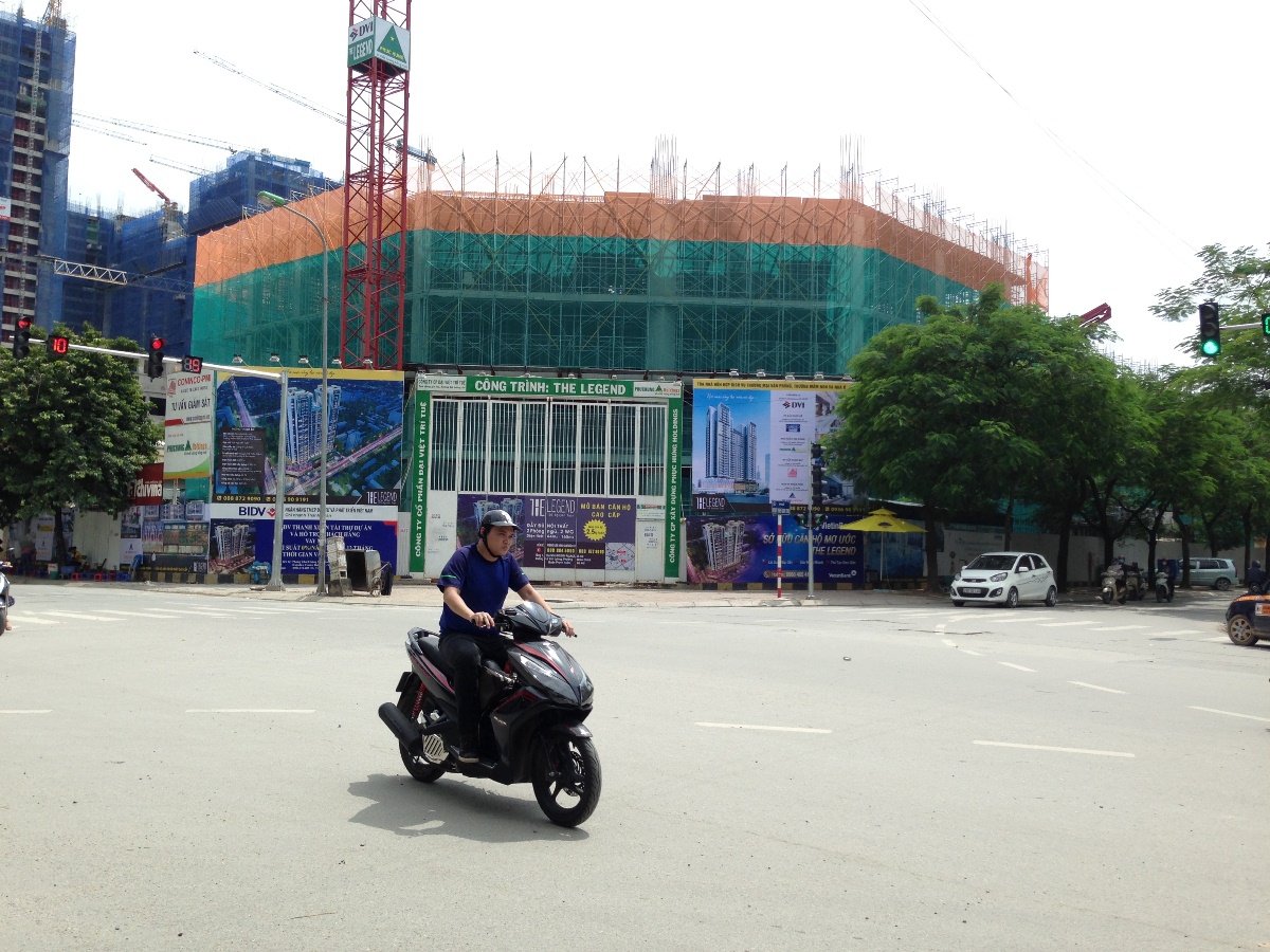 Toàn cảnh dự án nhìn từ phía mặt đường Nguyễn Tuân.