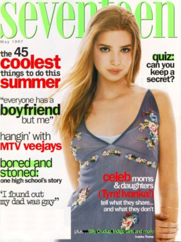 Ảnh bìa tạp chí Seventeen năm 1997.
