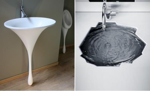 Một cảm giác vô cùng mới lạ với những mẫu nội thất phòng tắm được thiết kế hệt như giọt nước.
