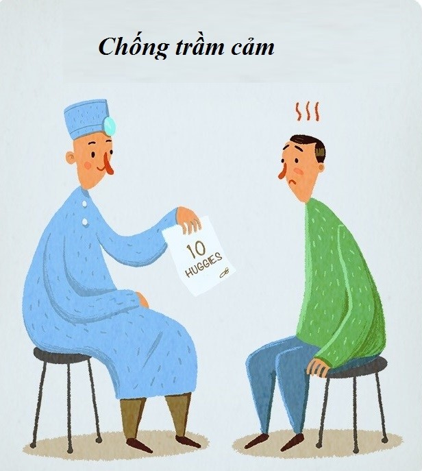 Ôm làm giảm lượng hormone căng thẳng cortisol và tăng cường serotonin, loại chất giúp điều chỉnh các trạng thái không tốt và gia tăng niềm vui. Chúng giúp hệ thần kinh thư giãn và thoát khỏi căng thẳng.