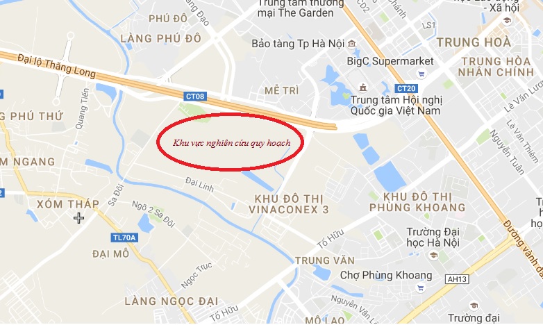 
Khu vực nghi&ecirc;n cứu quy hoạch dự &aacute;n khu vực năng đ&ocirc; thị Nam đại lộ Thăng Long.
