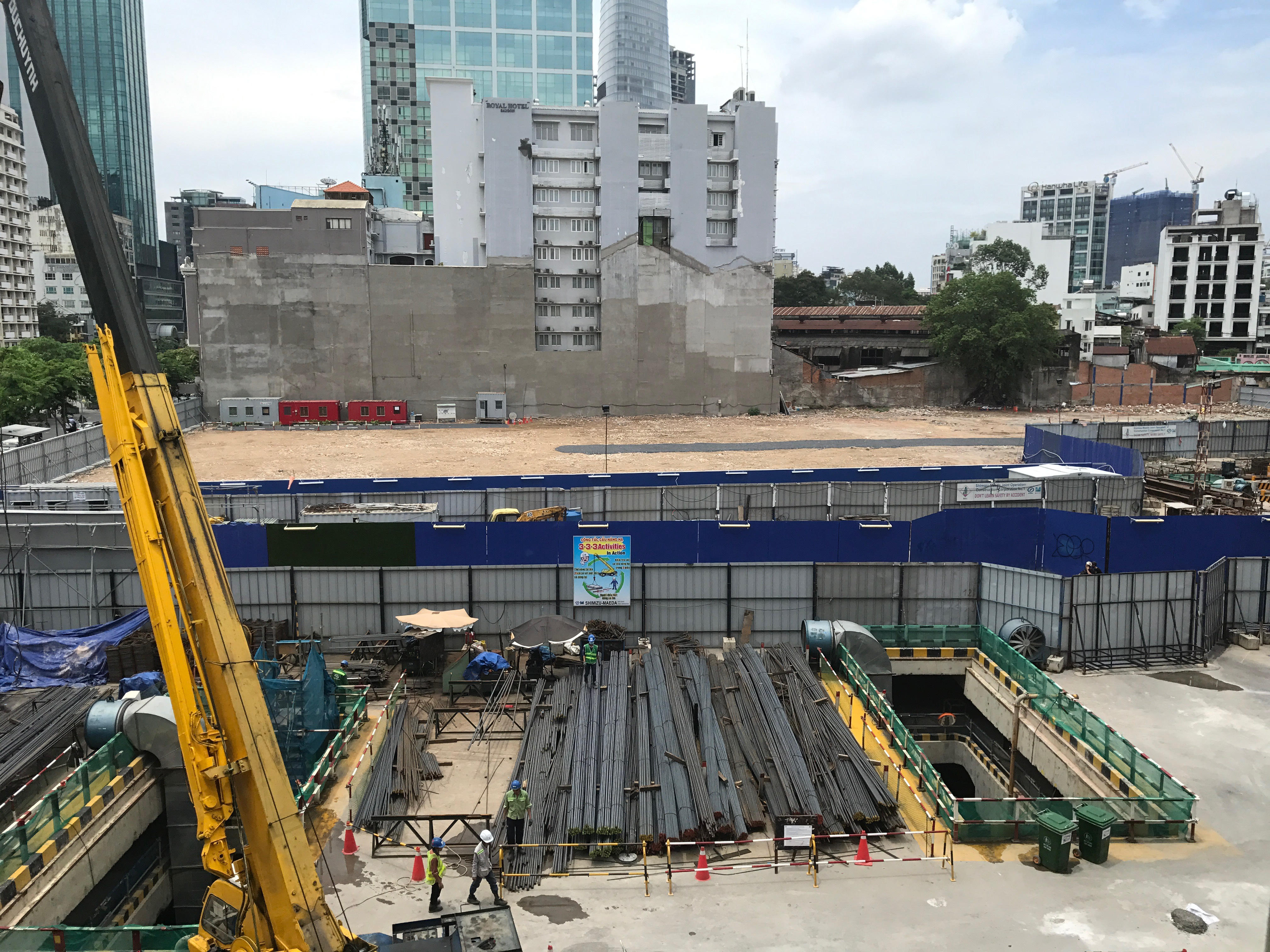 Nhà ga ngầm trước nhà hát TP.HCM đã cơ bản hoàn thành phần thô.