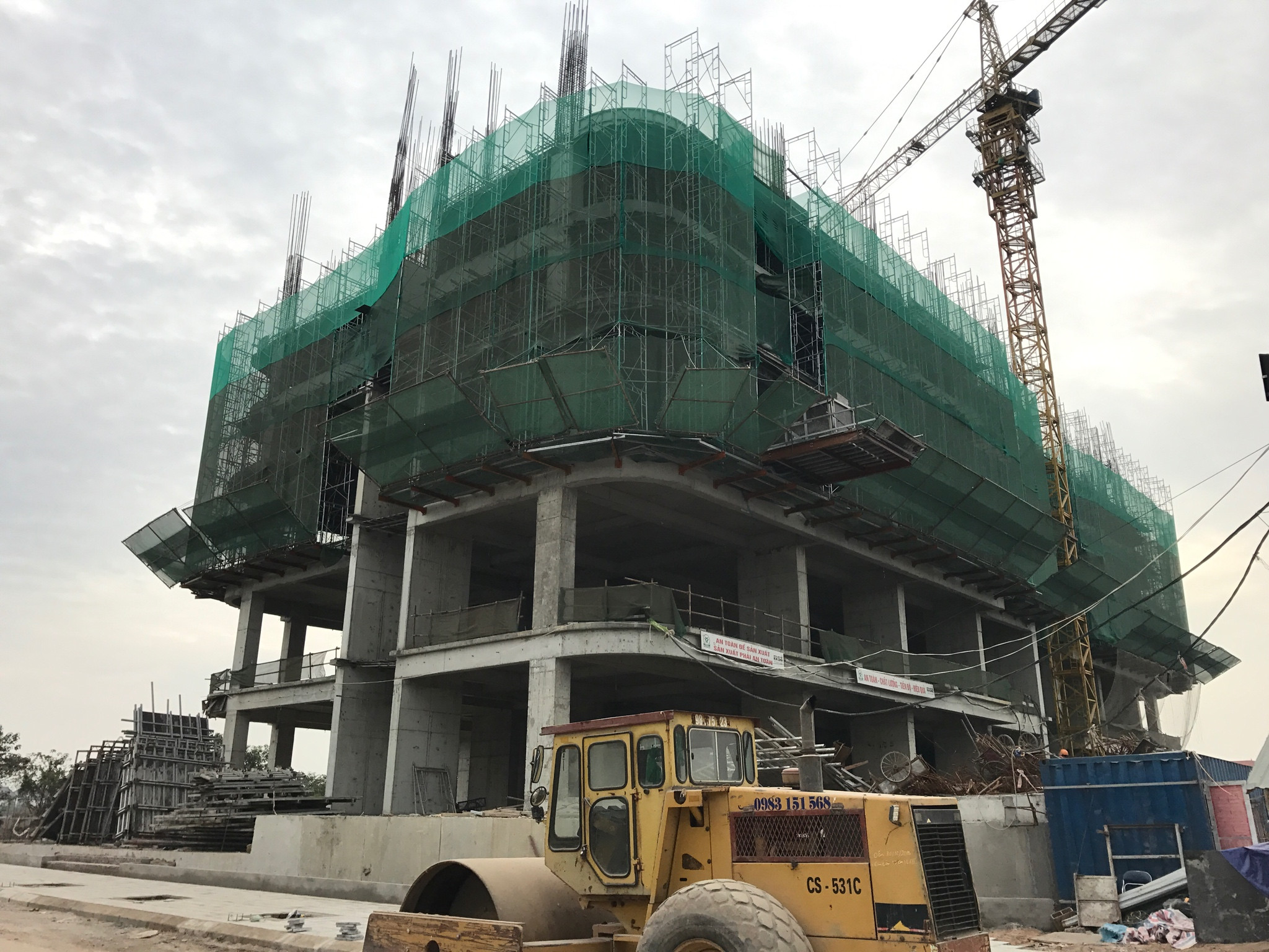 Tòa CT3 hiện đã xây dựng đến tầng 6.