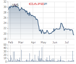 
Kết quả kinh doanh không khả quan khiến cho cổ phiếu VNS rơi xuống dưới ngưỡng hỗ trợ 20.000 đồng lần đầu tiên trong 1 năm qua
