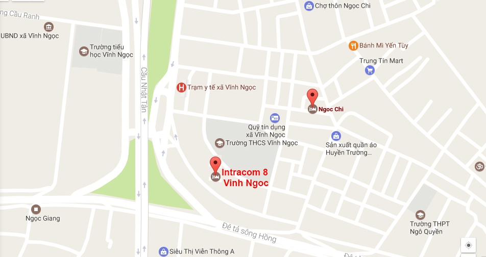 Chung cư Intracom Riverside 8 Vĩnh Ngọc - Nhật Tân tọa lạc ngay mặt đường Võ Nguyên Giáp.