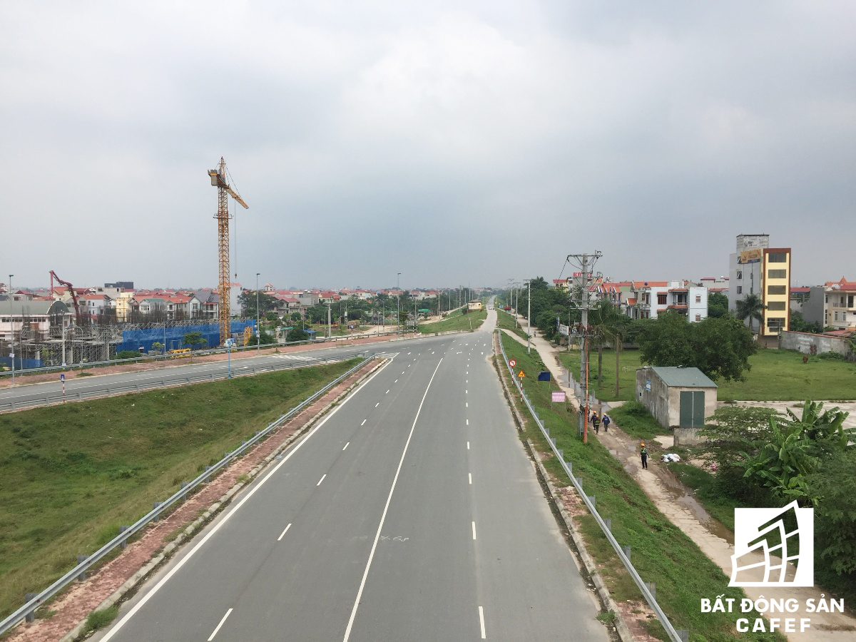 Dự án nằm ngay gần quốc lộ 5 mới nối Khu công nghiệp Thăng Long – Nội Bài.