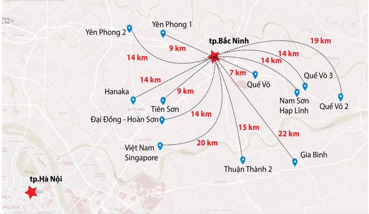 Thủ phủ của các khu công nghiệp, khu công nghệ cao.