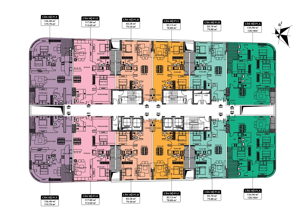 Thiết kế mặt bằng căn hộ.