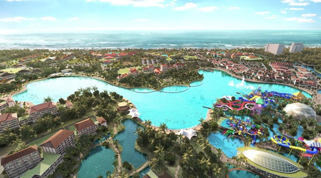 Phối cảnh dự án khu nghỉ dưỡng phức hợp của Suncity và Chow Tai Fook tại Hội An. Ảnh: Sun City