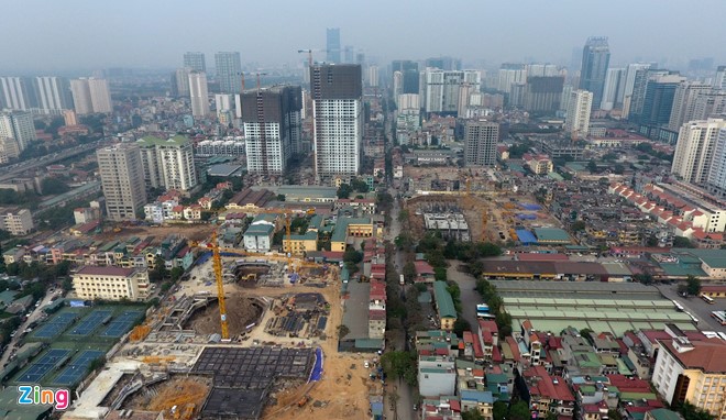 Nhiều chung cư trên trục đường Nguyễn Tuân, Vũ Trọng Phụng bị chỉ ra vi phạm liên quan đến xây dựng, quy hoạch, an toàn phòng cháy chữa cháy. Ảnh minh họa: Tiến Tuấn.