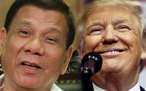 Ông Duterte (trái) và ông Trump. Ảnh: ABS-CBS