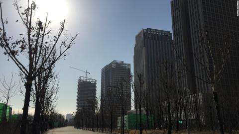 
Yuiapu, một quận tài chính tại thành phố Thiên Tân, Trung Quốc trở thành thành phố ma không một bóng người. Ảnh: CNN
