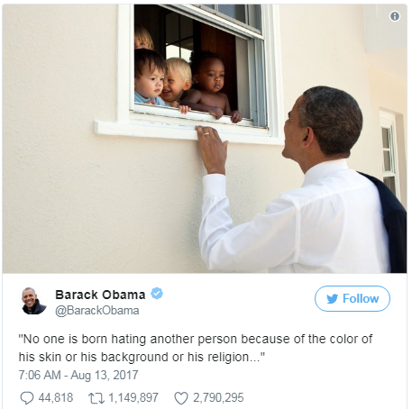 Bài viết nhiều người thích nhất trong lịch sử Twitter của ông Obama