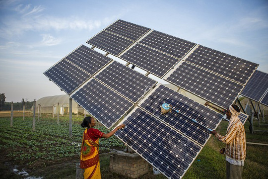 
Ấn Độ đang đẩy mạnh đầu tư vào năng lượng mặt trời Ảnh: FIRST GREEN
