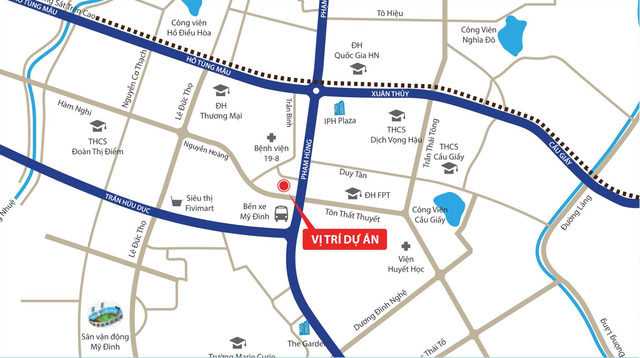 Dự án tọa lạc tại trung tâm Mỹ Đình.