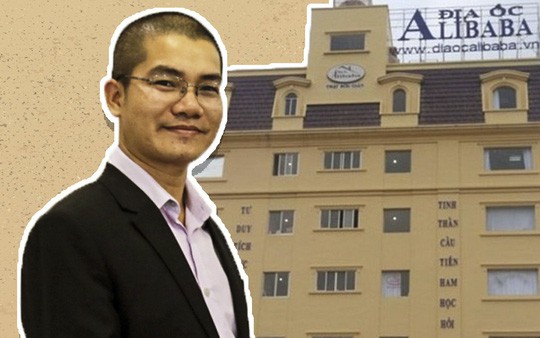 CEO Nguyễn Thái Luyện và trụ sở công ty Địa ốc <a href='http://canhodreamhomeriverside.blogspot.com/'><a href='http://canhodreamhomeriverside.blogspot.com/'>Alibaba</a></a> tại quận Thủ Đức, TP HCM- Đồ hoạ: Tấn Nguyên