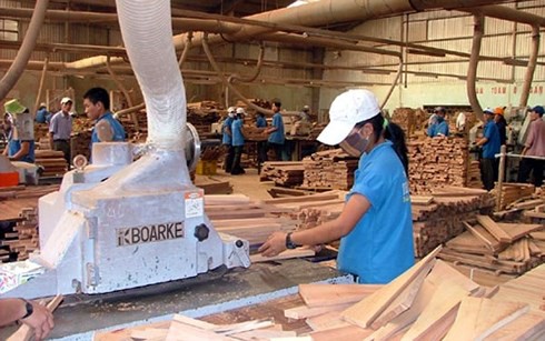 Sản xuất chế biến mặt hàng gỗ xuất khẩu sang châu Âu. (Ảnh minh họa:KT)