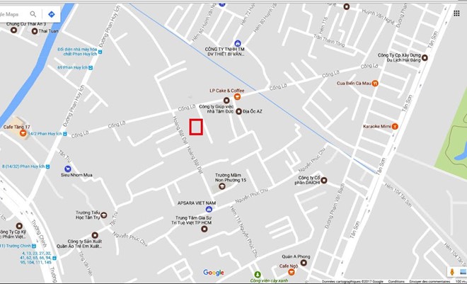Vị trí dự án Tan Binh Apartment. Ảnh Google Map.