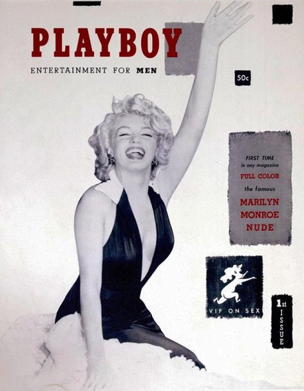 
Cô đào nóng bỏng Marilyn Monroe là người mẫu ảnh trang bìa cho số đầu tiên của tạp chí Playboy.
