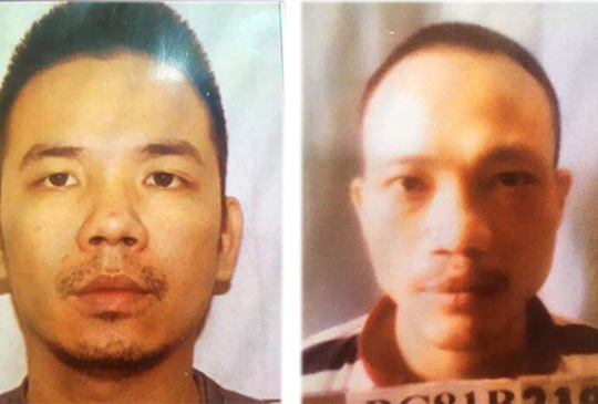 2 tử tù bỏ trốn: Lê Văn Thọ (phải) và Nguyễn Văn Tình