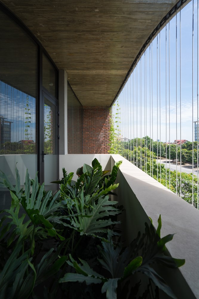 Cây xanh được trồng cả bên ngoài và bên trong mang đến sự tươi mát và sức sống cho ngôi nhà.