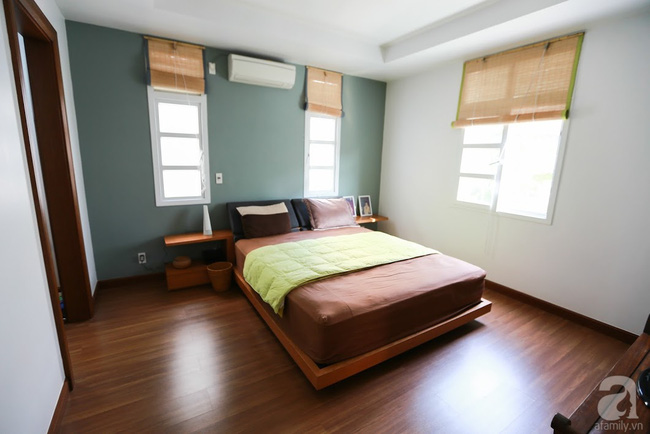 Phòng ngủ yên bình với gam màu nâu nhẹ nhàng