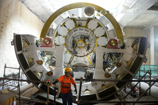 Robot được sử dụng để khoan đoạn ngầm từ nhà ga Ba Son đến nhà ga Nhà hát TP