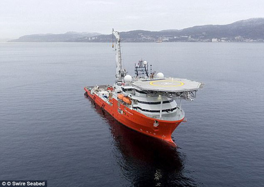 Tàu nghiên cứu Na Uy được AMS thuê để tìm kho báu. Ảnh: SWIRE SEABED