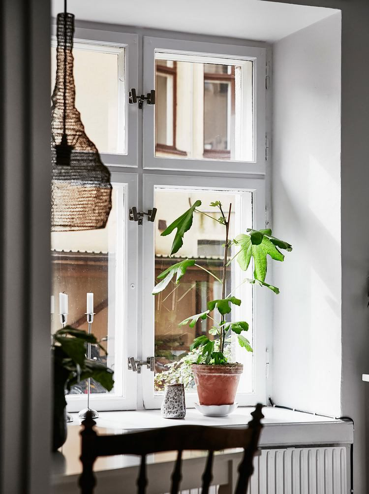 Một điểm cộng lớn của căn hộ này chính là sở hữu những ô cửa lớn cùng view nhìn ra khung cảnh bên ngoài phủ đầy một màu xanh tuyệt đẹp.