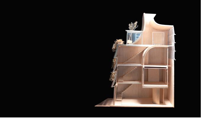 Môt hình mặt đứng công trình.