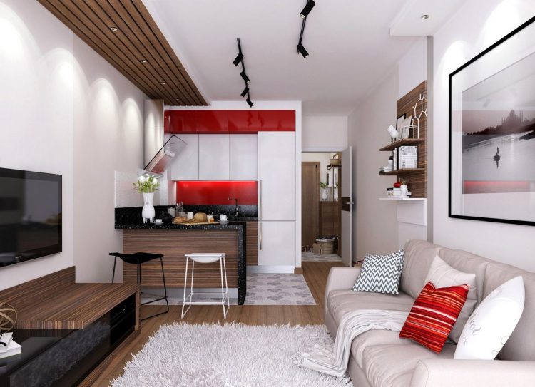  Khu vực bếp và phòng khách được thiết kế mở mang lại cảm giác rộng thoáng cho không gian. 