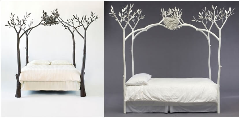 Chiếc giường cây xanh với tổ chim ở giữa rất phù hợp cho bé yêu nhà bạn.