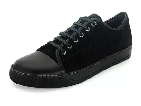 
Lanvin Mens Cap-Toe Leather Low-Top Sneaker

