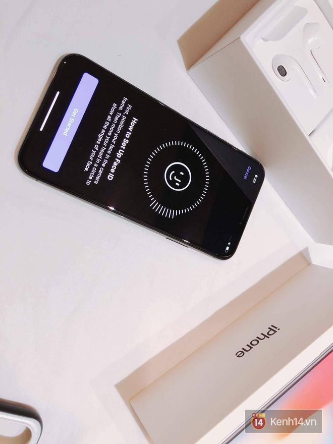 Chuẩn bị cài đặt Face ID.