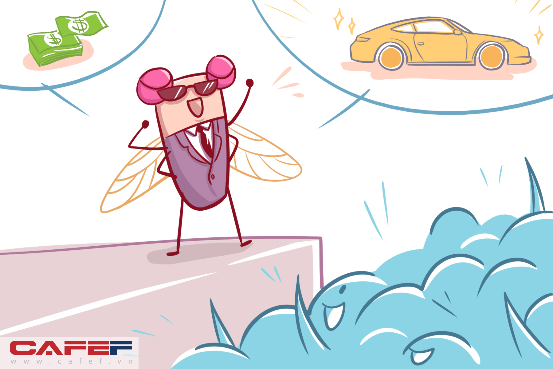 Vốn tinh ranh, lại ham đọc sách, chàng đã học được một mô hình kinh doanh ở một vùng đất xa xôi khác và tìm cách áp dụng với nơi mình ở. Đó là mô hình kinh doanh hình tháp mà chàng đứng ở đỉnh chóp với phần lợi nhuận khổng lồ. Nhân viên của chàng, rất đông, phủ khắp các nơi, bởi chàng vẽ ra cho họ một viễn cảnh vô cùng huyền ảo nếu tham gia cùng.