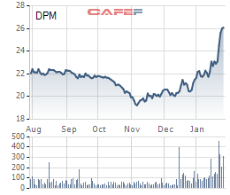 Lợi nhuận năm 2017 sụt giảm 39%, cổ phiếu Đạm Phú Mỹ (DPM) vẫn tăng phi mã - Ảnh 1.