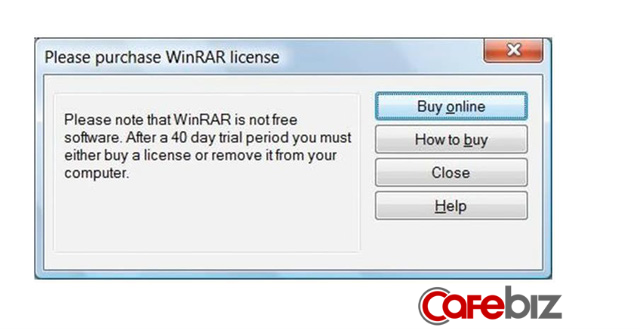 Chiến thuật kỳ lạ của Winrar: Kiếm tiền kiểu gì khi lại cho khách hàng dùng thử… mãi mãi? - Ảnh 1.
