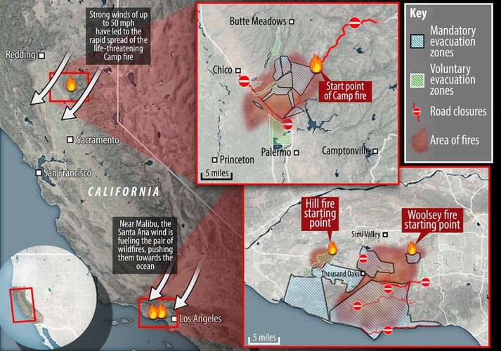 Hãi hùng cảnh cháy rừng giống “bom hạt nhân phát nổ” ở California, Mỹ - Ảnh 5. Hãi hùng cảnh cháy rừng giống “bom hạt nhân phát nổ” ở California, Mỹ - Ảnh 5.