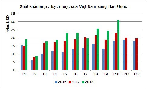 Hàn Quốc là thị trường tiêu thụ mực, bạch tuộc lớn nhất của Việt Nam - Ảnh 1.