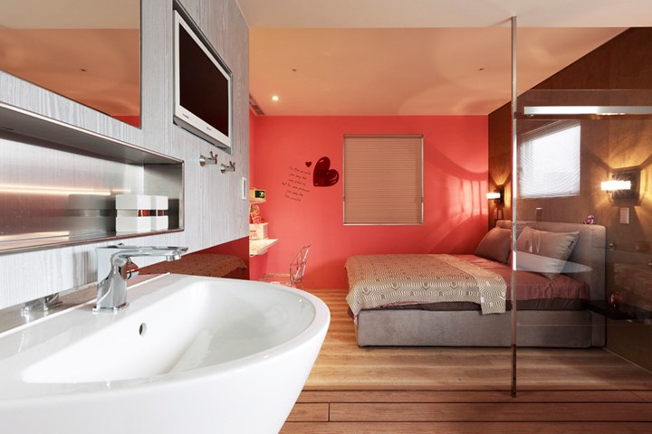 Căn hộ màu sắc được trang trí bằng giấy dán tường - Ảnh 10. Căn hộ màu sắc được trang trí bằng giấy dán tường - Ảnh 10.