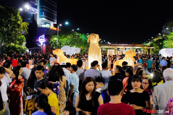  Hàng ngàn người chen chúc trên đường hoa Nguyễn Huệ đêm khai mạc - Ảnh 9.