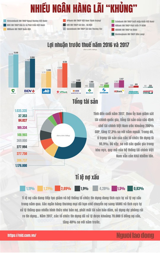 (Infographic) Sức khỏe của hệ thống ngân hàng giờ ra sao? - Ảnh 1.