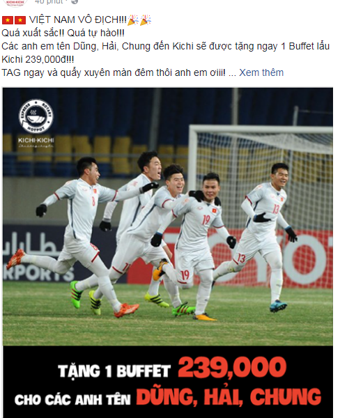 Nhiều cửa hàng chơi lớn khi free toàn bộ ăn mừng chiến thắng U23 Việt Nam - Ảnh 5.