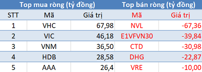 Khối ngoại trở lại mua ròng hơn 150 tỷ trong phiên 28/3, tập trung “gom hàng” VHC, VIC - Ảnh 1.