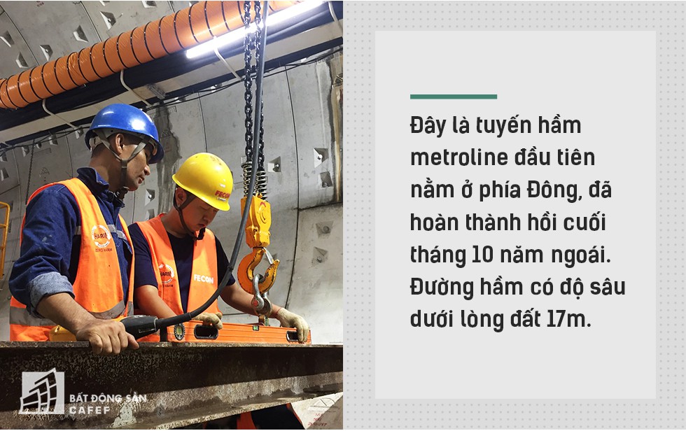 Ngắm đường hầm tàu điện đầu tiên tại Việt Nam sâu 17m dưới lòng đất Sài Gòn - Ảnh 2.