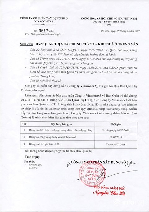 Vinaconex 3 phớt lệnh của UBND TP Hà Nội, chây ì chiếm giữ quỹ bảo trì - Ảnh 2.