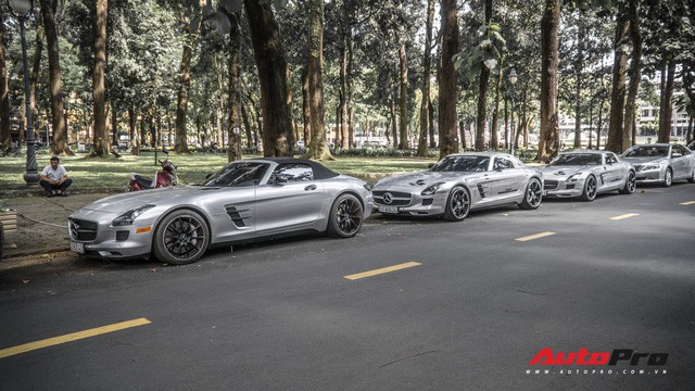 Sau hành trình xuyên Việt, bộ 3 siêu xe Mercedes-Benz SLS AMG đặc biệt của ông chủ cà phê Trung Nguyên lại tham gia minishow tại Sài Gòn - Ảnh 6.