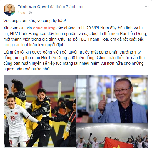 Việt Nam giành vé vào chung kết vô địch U23 châu Á, CEO Vietjet đi mua sơn để vẽ lại máy bay, tỷ phú FLC tặng tiền tỷ - Ảnh 5.