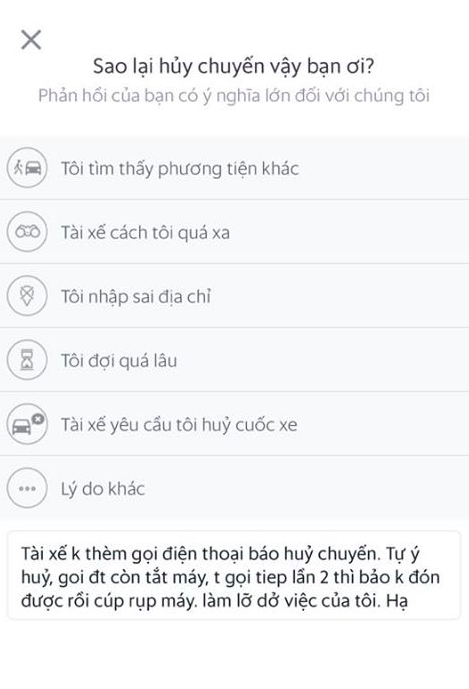 Liên tiếp nhiều vụ tài xế Grab tự ý hủy chuyến, thậm chí đe dọa khách: Giải pháp nào cho những lo sợ của người sử dụng dịch vụ? - Ảnh 2.